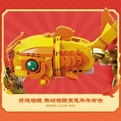 TOP TOY TC1830 1830 MẠNH MẼ THU HÚT SỰ GIÀU CÓ CÁ CHÉP MAY MẮN bộ đồ chơi xếp lắp ráp ghép mô hình Creator Sáng Tạo 1400 khối