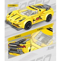 TOP TOY TC1717 1717 XE THỂ THAO EVO tỷ lệ 1:20 bộ đồ chơi xếp lắp ráp ghép mô hình Racers Đua Tốc Độ