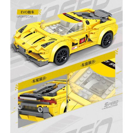 TOP TOY TC1717 1717 XE THỂ THAO EVO tỷ lệ 1:20 bộ đồ chơi xếp lắp ráp ghép mô hình Racers Đua Tốc Độ