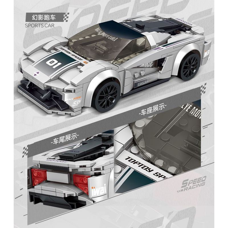 TOP TOY TC1718 1718 XE THỂ THAO MA tỷ lệ 1:20 bộ đồ chơi xếp lắp ráp ghép mô hình Racers Đua Tốc Độ