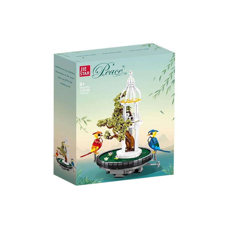 JIESTAR JJ9156 9156 GƯƠNG NƯỚC LÔNG VŨ bộ đồ chơi xếp lắp ráp ghép mô hình Arts & Crafts FEATHER WATER MIRROR 1183 khối