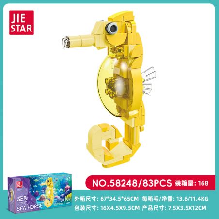 JIESTAR 58248 CÁ NGỰA bộ đồ chơi xếp lắp ráp ghép mô hình Creator Sáng Tạo 83 khối