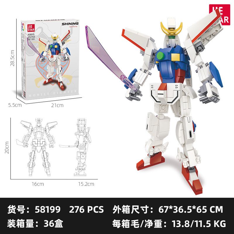 JIESTAR 58199 BIÊN NIÊN SỬ NGÔI SAO GF13-017NJ MECHA bộ đồ chơi xếp lắp ráp ghép mô hình 276 khối