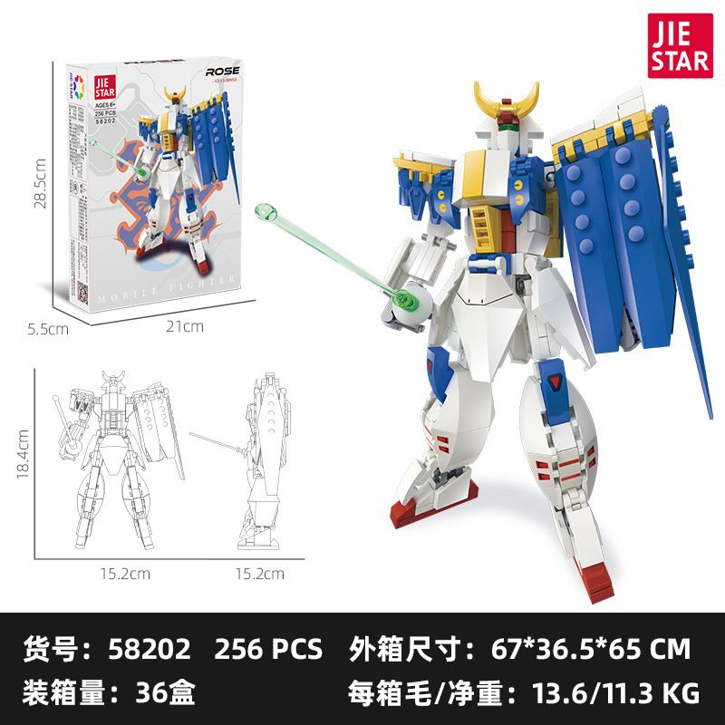 JIESTAR 58202 SAO ĐỔI MỚI GF13-009NF MECH bộ đồ chơi xếp lắp ráp ghép mô hình 256 khối