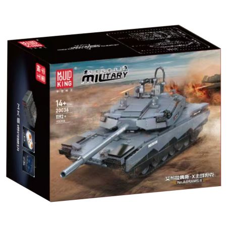MouldKing 20036 Mould King 20036 XE TĂNG CHIẾN ĐẤU CHỦ LỰC ABRAMS-X bộ đồ chơi xếp lắp ráp ghép mô hình Military Army Quân Sự Bộ Đội 1192 khối