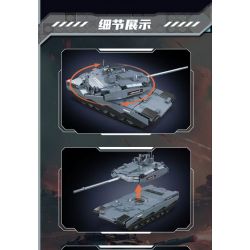 MouldKing 20036 Mould King 20036 XE TĂNG CHIẾN ĐẤU CHỦ LỰC ABRAMS-X bộ đồ chơi xếp lắp ráp ghép mô hình Military Army Quân Sự Bộ Đội 1192 khối