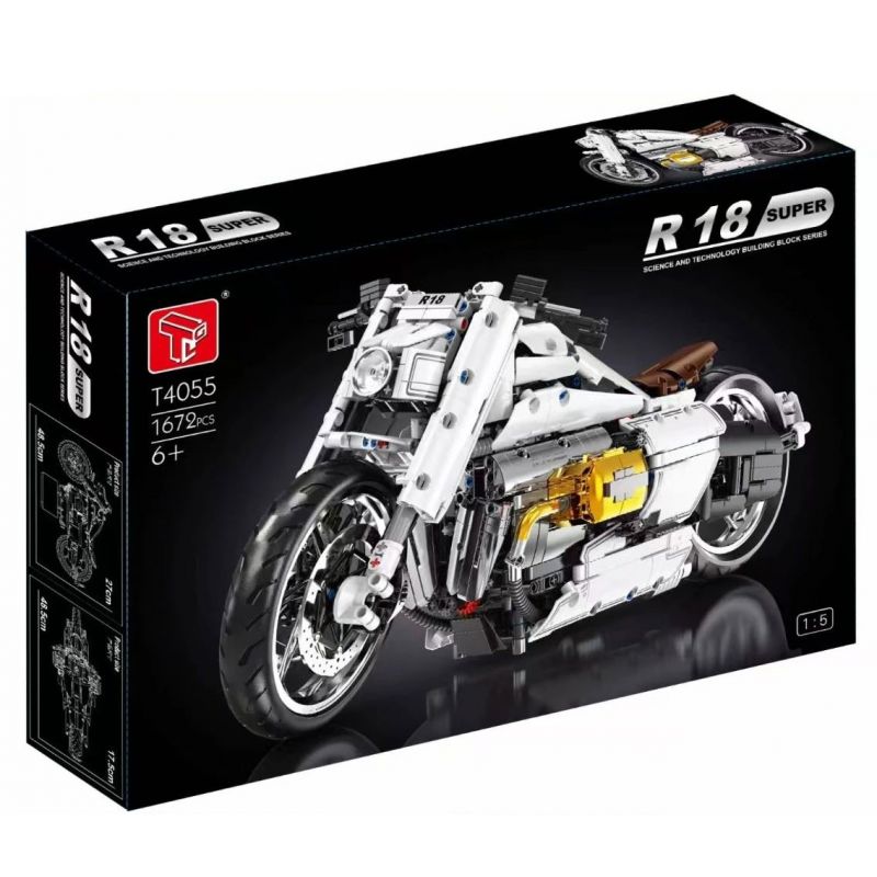 TYGOLL T4055 4055 XE MÁY R18 tỷ lệ 1:5 bộ đồ chơi xếp lắp ráp ghép mô hình Technic Kỹ Thuật Công Nghệ Cao Mô Hình Phương Tiện 1672 khối