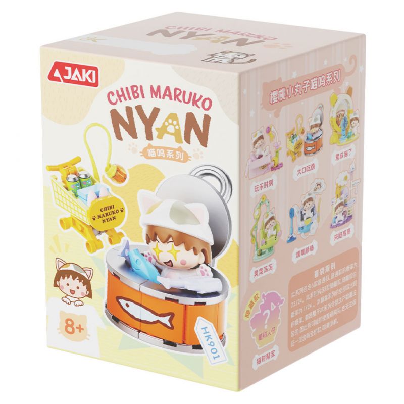 JAKI HK901 BÓNG ANH ĐÀO HỘP MÙ MEOW bộ đồ chơi xếp lắp ráp ghép mô hình Movie & Game Phim Và Trò Chơi