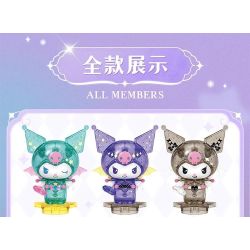 TOP TOY TC3301 3301 KUROMI LOVE STARRY NIGHT MINIFIGURE TÚI MÙ bộ đồ chơi xếp lắp ráp ghép mô hình Collectable Minifigures KUROMI STAR AND MOON Búp Bê Sưu Tầm