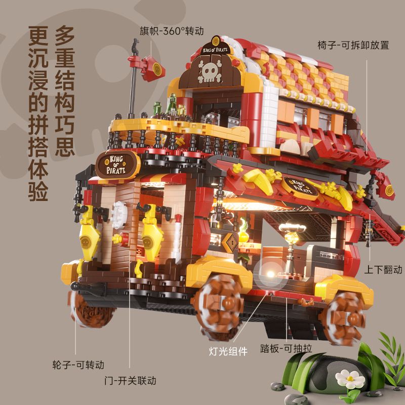 MOYU BLOCK MY97154 97154 TÒA NHÀ TUYỆT VỜI PIRATE TAVERN bộ đồ chơi xếp lắp ráp ghép mô hình 2948 khối