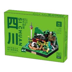 WANGE LIGAO DR.LUCK 3105 TOÀN CẢNH THÀNH PHỐ TỨ XUYÊN bộ đồ chơi xếp lắp ráp ghép mô hình Architecture CITY MICROCOSM Công Trình Kiến Trúc 294 khối