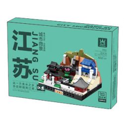 WANGE LIGAO DR.LUCK 3110 PHONG CẢNH VI MÔ ĐÔ THỊ JIANGSU bộ đồ chơi xếp lắp ráp ghép mô hình Architecture CITY MICROCOSM Công Trình Kiến Trúc 249 khối