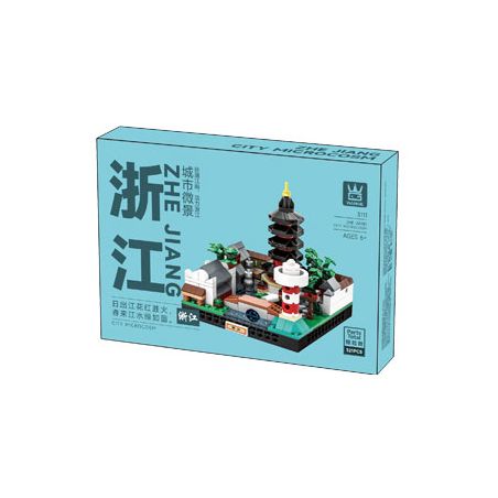 WANGE LIGAO DR.LUCK 3111 KHUNG CẢNH VI MÔ ĐÔ THỊ CHIẾT GIANG bộ đồ chơi xếp lắp ráp ghép mô hình Architecture CITY MICROCOSM Công Trình Kiến Trúc 321 khối