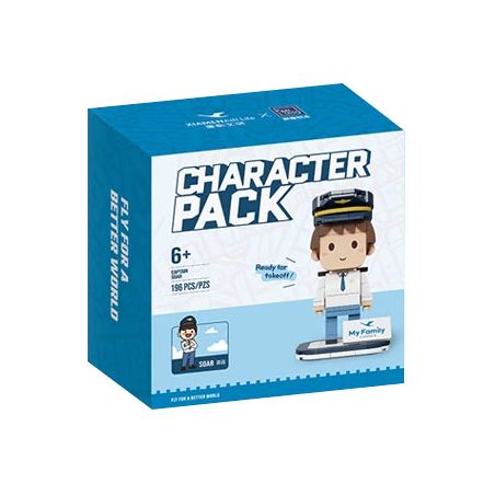 PANTASY 11035 XIAMEN AIRLINES PILOT bộ đồ chơi xếp lắp ráp ghép mô hình Brickheadz Nhân Vật Đầu To 300 khối