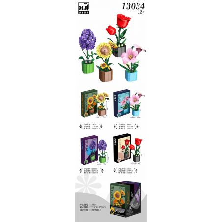 BEAUTY AND 13034 HOA bộ đồ chơi xếp lắp ráp ghép mô hình Creator Sáng Tạo