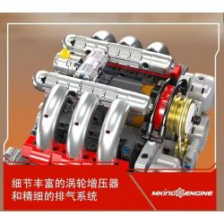 MouldKing 10193 Mould King 10193 ĐỘNG CƠ ĐỐI ĐỈNH NẰM NGANG bộ đồ chơi xếp lắp ráp ghép mô hình Technic Kỹ Thuật Công Nghệ Cao Mô Hình Phương Tiện 609 khối