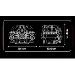 MouldKing 10193 Mould King 10193 ĐỘNG CƠ ĐỐI ĐỈNH NẰM NGANG bộ đồ chơi xếp lắp ráp ghép mô hình Technic Kỹ Thuật Công Nghệ Cao Mô Hình Phương Tiện 609 khối