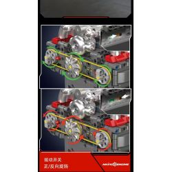 MouldKing 10193 Mould King 10193 ĐỘNG CƠ ĐỐI ĐỈNH NẰM NGANG bộ đồ chơi xếp lắp ráp ghép mô hình Technic Kỹ Thuật Công Nghệ Cao Mô Hình Phương Tiện 609 khối