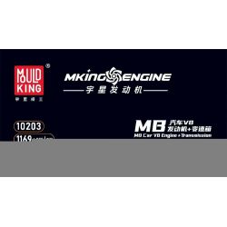 MouldKing 10203 Mould King 10203 MB CAR V8 ENGINE GEARBOX bộ đồ chơi xếp lắp ráp ghép mô hình Technic Kỹ Thuật Công Nghệ Cao Mô Hình Phương Tiện 1169 khối