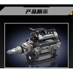 MouldKing 10205 Mould King 10205 RR ĐỘNG CƠ XE HƠI SANG TRỌNG V12 bộ đồ chơi xếp lắp ráp ghép mô hình Technic RR LUXURY CAR V12 ENGINE Kỹ Thuật Công Nghệ Cao Mô Hình Phương Tiện 733 khối