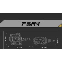 MouldKing 10205 Mould King 10205 RR ĐỘNG CƠ XE HƠI SANG TRỌNG V12 bộ đồ chơi xếp lắp ráp ghép mô hình Technic RR LUXURY CAR V12 ENGINE Kỹ Thuật Công Nghệ Cao Mô Hình Phương Tiện 733 khối
