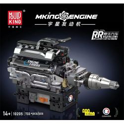 MouldKing 10205 Mould King 10205 RR ĐỘNG CƠ XE HƠI SANG TRỌNG V12 bộ đồ chơi xếp lắp ráp ghép mô hình Technic RR LUXURY CAR V12 ENGINE Kỹ Thuật Công Nghệ Cao Mô Hình Phương Tiện 733 khối