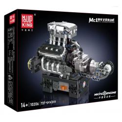 MouldKing 10206 Mould King 10206 XE THỂ THAO MCL SỬ DỤNG ĐỘNG CƠ V8 bộ đồ chơi xếp lắp ráp ghép mô hình Technic MCL SUPERCAR V8 ENGINE Kỹ Thuật Công Nghệ Cao Mô Hình Phương Tiện 737 khối