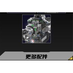 MouldKing 10206 Mould King 10206 XE THỂ THAO MCL SỬ DỤNG ĐỘNG CƠ V8 bộ đồ chơi xếp lắp ráp ghép mô hình Technic MCL SUPERCAR V8 ENGINE Kỹ Thuật Công Nghệ Cao Mô Hình Phương Tiện 737 khối