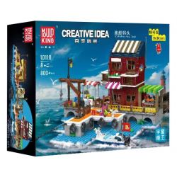 MouldKing 10110 Mould King 10110 BẾN TÀU ĐÁNH CÁ bộ đồ chơi xếp lắp ráp ghép mô hình Creator FISHING BOAT DOCK Sáng Tạo 800 khối