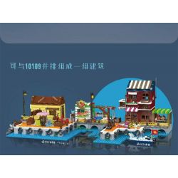 MouldKing 10110 Mould King 10110 BẾN TÀU ĐÁNH CÁ bộ đồ chơi xếp lắp ráp ghép mô hình Creator FISHING BOAT DOCK Sáng Tạo 800 khối