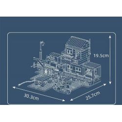 MouldKing 10110 Mould King 10110 BẾN TÀU ĐÁNH CÁ bộ đồ chơi xếp lắp ráp ghép mô hình Creator FISHING BOAT DOCK Sáng Tạo 800 khối