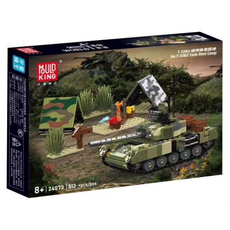 MouldKing 24073 Mould King 24073 TRẠI NGHỈ XE TĂNG T-72B3 bộ đồ chơi xếp lắp ráp ghép mô hình Military Army T-72B3 TANK REST CAMP Quân Sự Bộ Đội 513 khối