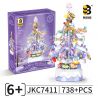 CO-CREATION JKC7411 7411 HỘP NHẠC GIÁNG SINH bộ đồ chơi xếp lắp ráp ghép mô hình Creator Sáng Tạo 738 khối