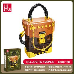 JIESTAR JJ9111 9111 CÁI TÚI bộ đồ chơi xếp lắp ráp ghép mô hình 590 khối