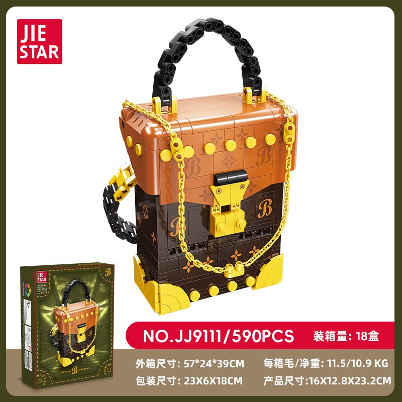 JIESTAR JJ9111 9111 CÁI TÚI bộ đồ chơi xếp lắp ráp ghép mô hình 590 khối