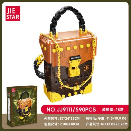 JIESTAR JJ9111 9111 CÁI TÚI bộ đồ chơi xếp lắp ráp ghép mô hình 590 khối