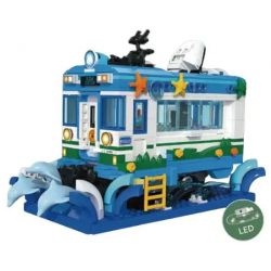 CADA DOUBLEE C66032 66032 ĐẠI DƯƠNG bộ đồ chơi xếp lắp ráp ghép mô hình OCEAN TRAIN 740 khối