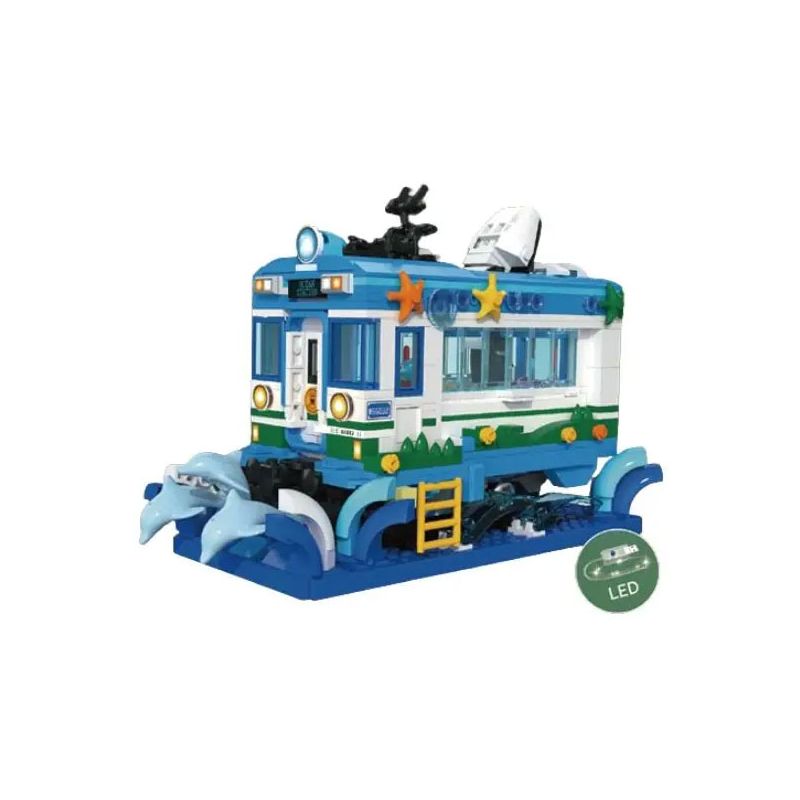 CADA DOUBLEE C66032 66032 ĐẠI DƯƠNG bộ đồ chơi xếp lắp ráp ghép mô hình OCEAN TRAIN 740 khối