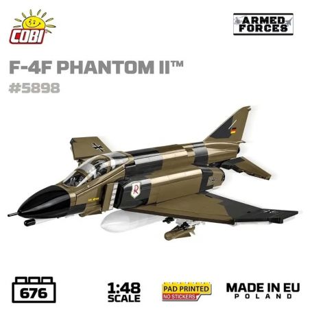 COBI 5898 MÁY BAY CHIẾN ĐẤU F-4F PHANTOM II tỷ lệ 1:48 bộ đồ chơi xếp lắp ráp ghép mô hình Military Army Quân Sự Bộ Đội 676 khối
