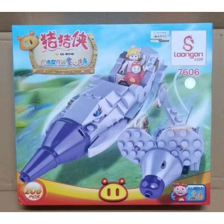 LOONGON 7606 NGƯỜI LỢN bộ đồ chơi xếp lắp ráp ghép mô hình Movie & Game GG BOND Phim Và Trò Chơi 206 khối