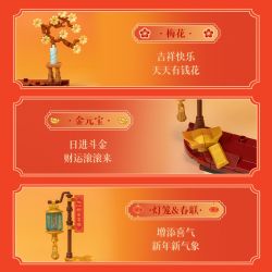 PANTASY 99006 RẮN NĂM FANGFU SNAKE LITTLE FRESH AND ZODIAC SMART LIMITED bộ đồ chơi xếp lắp ráp ghép mô hình Creator SNAKE BUDDY Sáng Tạo 300 khối