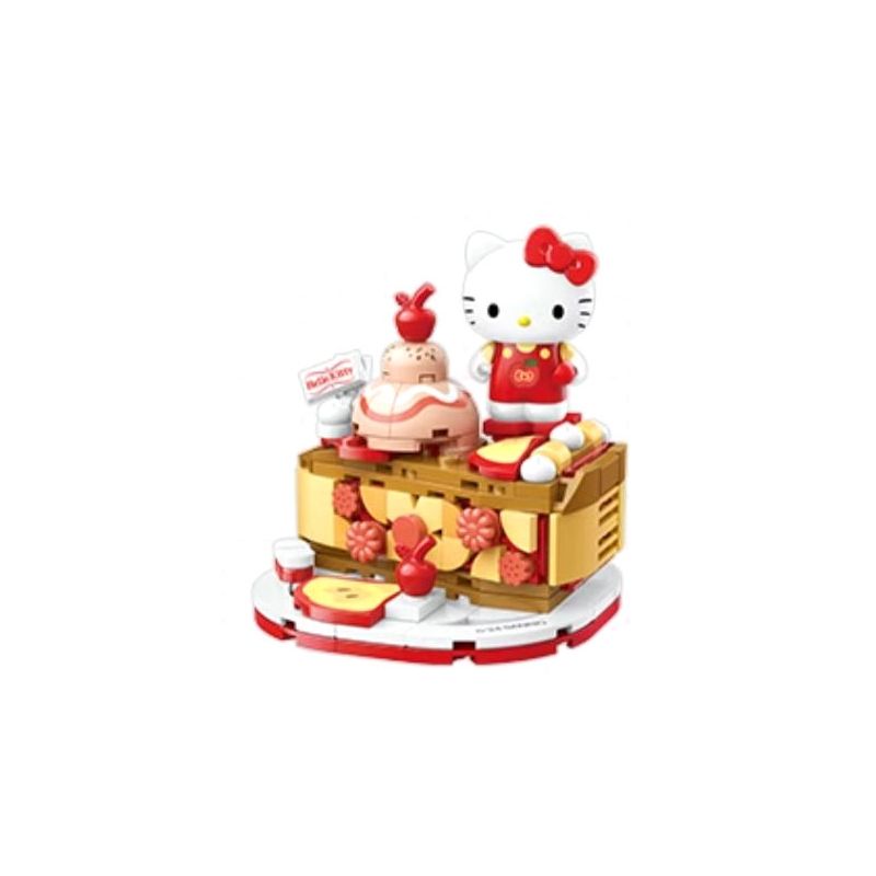 KEEPPLEY K20859 20859 SANRIO FOODIST SWEET APPLE SCHOOL KATIE CAT bộ đồ chơi xếp lắp ráp ghép mô hình HELLO KITTY