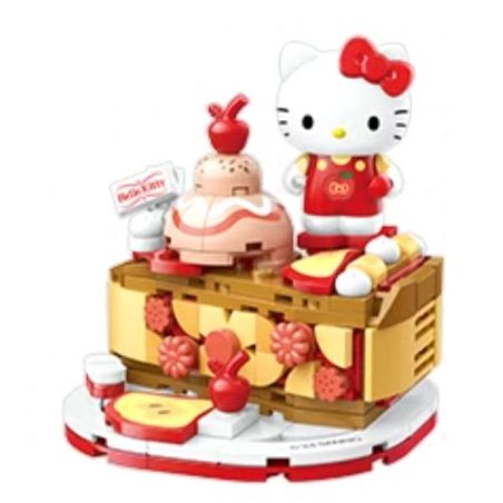 KEEPPLEY K20859 20859 SANRIO FOODIST SWEET APPLE SCHOOL KATIE CAT bộ đồ chơi xếp lắp ráp ghép mô hình HELLO KITTY
