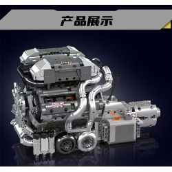 MouldKing 10201 Mould King 10201 BUG ĐỘNG CƠ VÀ HỘP SỐ SIÊU XE W16 bộ đồ chơi xếp lắp ráp ghép mô hình Technic BUG SUPERCAR W16 ENGINE + TRANSMISSION Kỹ Thuật Công Nghệ Cao Mô Hình Phương Tiện 2024 khối