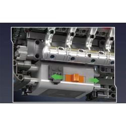 MouldKing 10202 Mould King 10202 LAMBO SUPER SPORTS CAR V12 ENGINE GEARBOX bộ đồ chơi xếp lắp ráp ghép mô hình Technic LAMBO SUPERCAR V12 ENGINE + TRANSMISSION Kỹ Thuật Công Nghệ Cao Mô Hình Phương Tiện 1260 khối