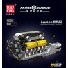 MouldKing 10202 Mould King 10202 LAMBO SUPER SPORTS CAR V12 ENGINE GEARBOX bộ đồ chơi xếp lắp ráp ghép mô hình Technic LAMBO SUPERCAR V12 ENGINE + TRANSMISSION Kỹ Thuật Công Nghệ Cao Mô Hình Phương Tiện 1260 khối