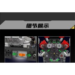 MouldKing 10204 Mould King 10204 ĐỘNG CƠ XE THỂ THAO FE bộ đồ chơi xếp lắp ráp ghép mô hình Technic FE SPORTS CAR V8 ENGINE Kỹ Thuật Công Nghệ Cao Mô Hình Phương Tiện 750 khối