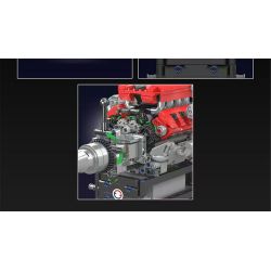 MouldKing 10204 Mould King 10204 ĐỘNG CƠ XE THỂ THAO FE bộ đồ chơi xếp lắp ráp ghép mô hình Technic FE SPORTS CAR V8 ENGINE Kỹ Thuật Công Nghệ Cao Mô Hình Phương Tiện 750 khối