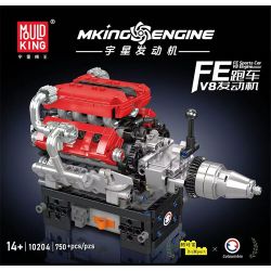 MouldKing 10204 Mould King 10204 ĐỘNG CƠ XE THỂ THAO FE bộ đồ chơi xếp lắp ráp ghép mô hình Technic FE SPORTS CAR V8 ENGINE Kỹ Thuật Công Nghệ Cao Mô Hình Phương Tiện 750 khối