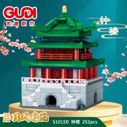 GUDI 51015 4 PHONG CÁCH KIẾN ​​TRÚC KIỂU TRUNG HOA bộ đồ chơi xếp lắp ráp ghép mô hình Architecture Công Trình Kiến Trúc 935 khối